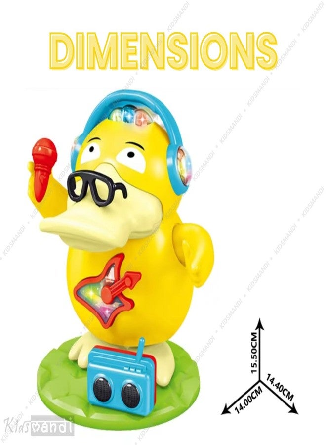 كيدز ماندي لعبة البطة الراقصة للأطفال من ماندي، مزودة بأضواء وأصوات، مجسم موسيقي، هدية مثالية لعيد ميلاد الأطفال - Image 3